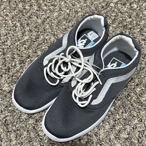 NWOT Vans Charcoal and White Sneakers